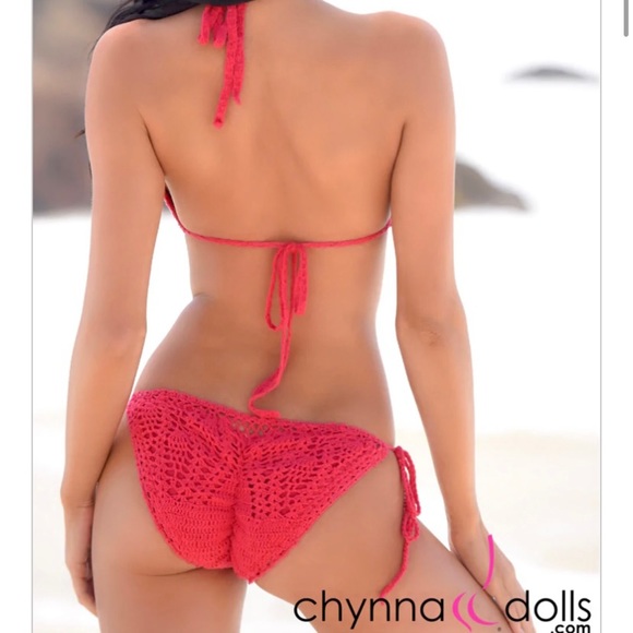 👙DOLL SWIMWEAR👙 Red Crochet Bikini🔥 - Picture 5 of 5
